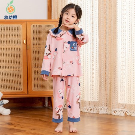 Детский костюм домашней одежды из чистого хлопка фото