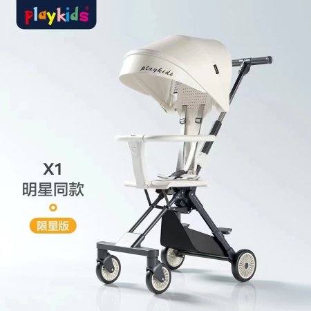 Playkids普洛可遛娃婴幼儿可躺可换向高景观轻便推车一键折叠X6X7 фотография