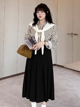 Женская юбка высокой талии с поясом фото