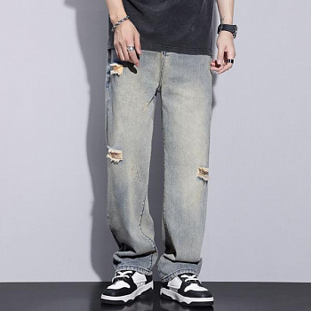 Мужские джинсы с широкими штанинами фото