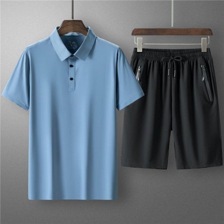 Летний мужской комплект из поло и шорт с брюками фотография