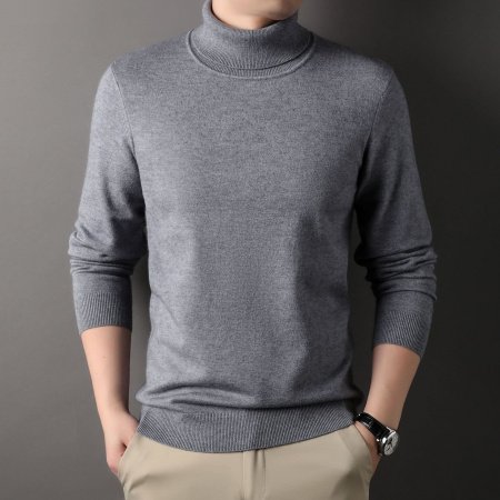Мужской свитер с высоким воротником осенне-зимней коллекции 2024 изображение