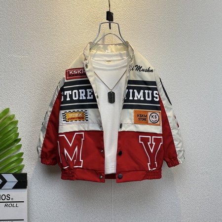 Детская мото-куртка 2023 весна-осень изображение