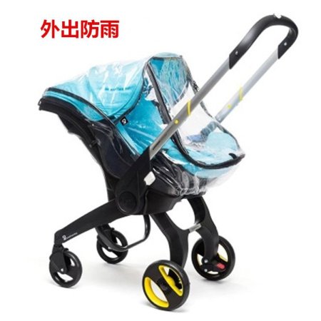 Детская коляска 4 в 1 Doona+ с накидкой, дождевым чехлом, москитной сеткой, сумкой для мамы и солнцезащитным козырьком изображение