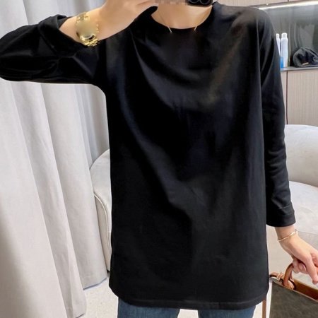 Толстовка с удлиненным рукавом и круглым вырезом изображение