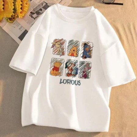 Футболка из чистого хлопка с коротким рукавом и круглым вырезом изображение