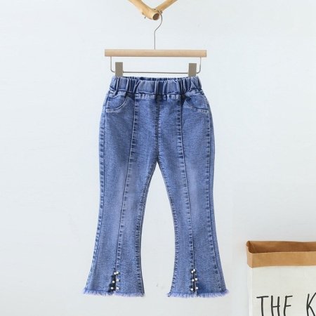 Детские джинсы для девочек весна-осень 2024 фото