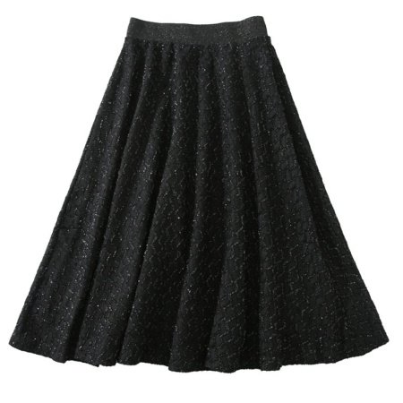 Женская полусветлая вязаная юбка с волнами фотография