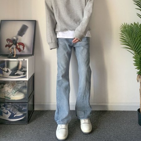 Мужские джинсы Vintage синего цвета фото