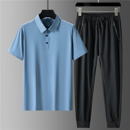 Летний мужской комплект из поло и шорт с брюками фотография