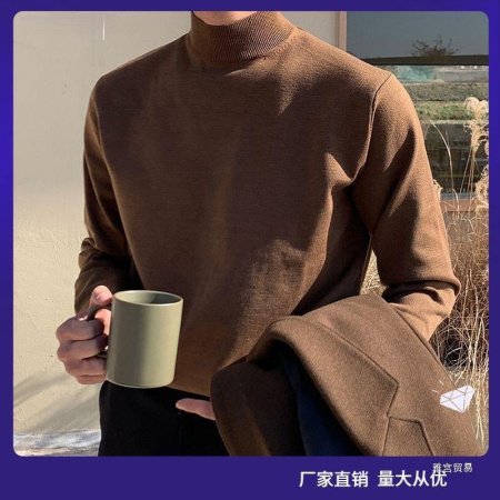 Мужской свитер с высоким воротником фото