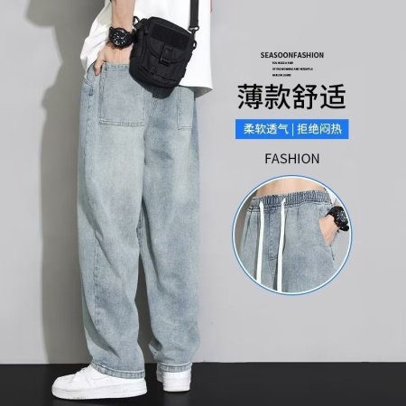 Мужские джинсы 2023 новой летней моды фотография