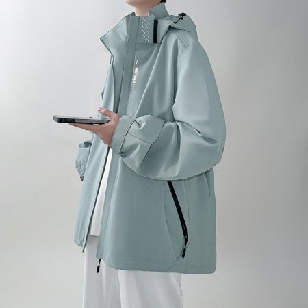 Три в одном мужская ветровка съемным капюшоном фото