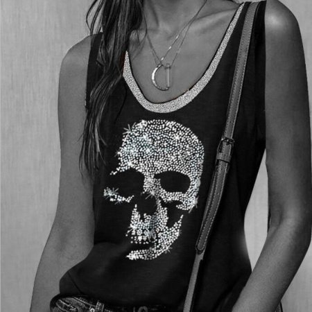 Женская футболка с принтом и круглым воротником фото