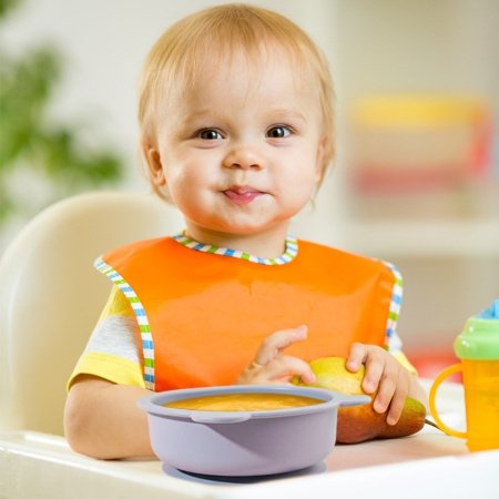 Детская силиконовая миска с присоской медведя фотография