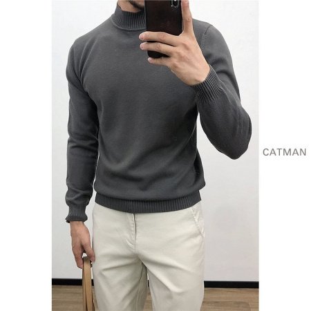 Мужской свитер с полувысоким воротником фотография