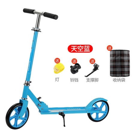 Детский самокат с большими колесами изображение