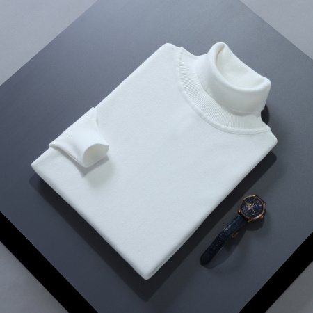 Мужской свитер с высоким воротником на осень и зиму изображение