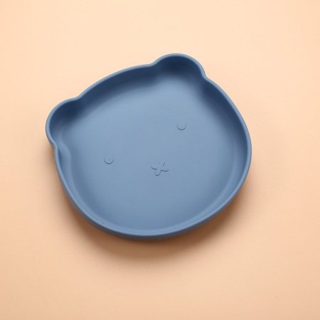 Детская силиконовая миска с присоской медведя фотография