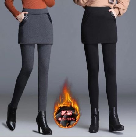 Женская зимняя юбка-платье с утеплением изображение