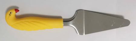 Лопатка для торта с желтой пластмассовой ручкой MH-XN09 / К144 / B30 детальное фото