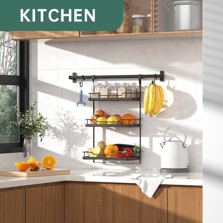 Многофункциональная полка для кухни с сушилкой для посуды и подставкой для ножей изображение