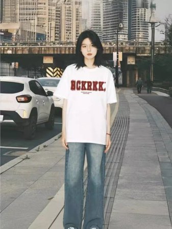 Женская футболка из чистого хлопка изображение