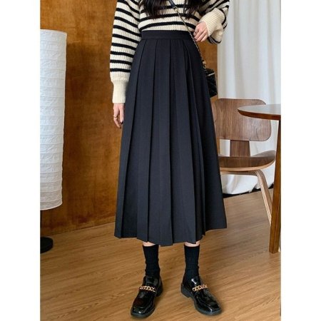 Юбка в стиле ретро с высокой талией и узором в виде зонта изображение