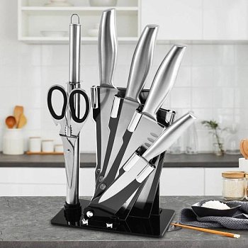Кухонный набор ножей из нержавеющей стали фотография