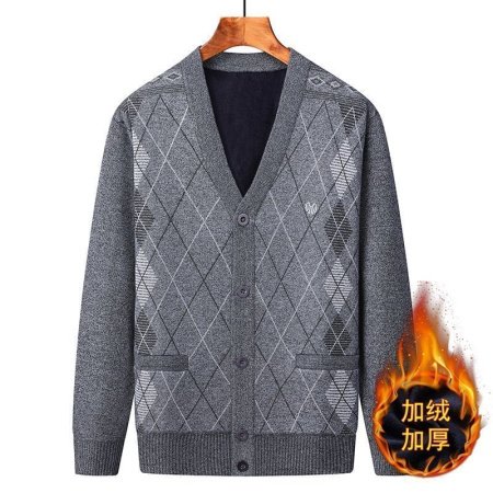 Мужской свитер с воротником V-образным фото