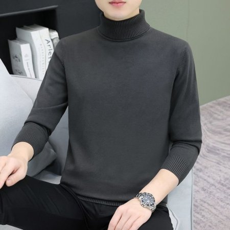 Мужской свитер с высоким воротником и утеплением изображение