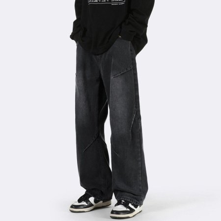 Джинсы мужские прямые свободные 2024 новые американские уличные мужские брюки весна осень фотография